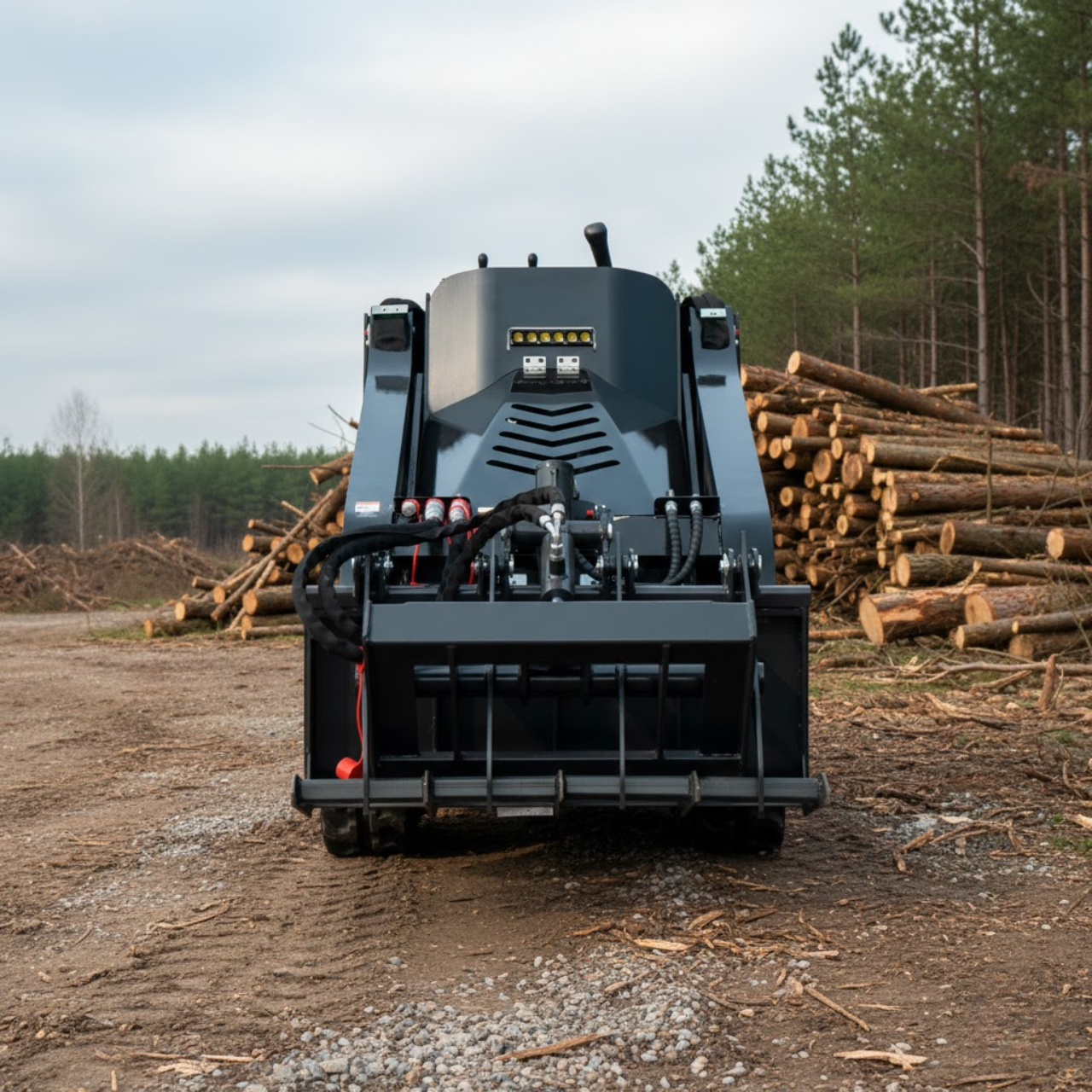 Hydraulic Log & Wood Grabber Attachment for Mini Skid Steer  Fits TYPHON STOMP X1300 & 509 - New Excavator For Sale