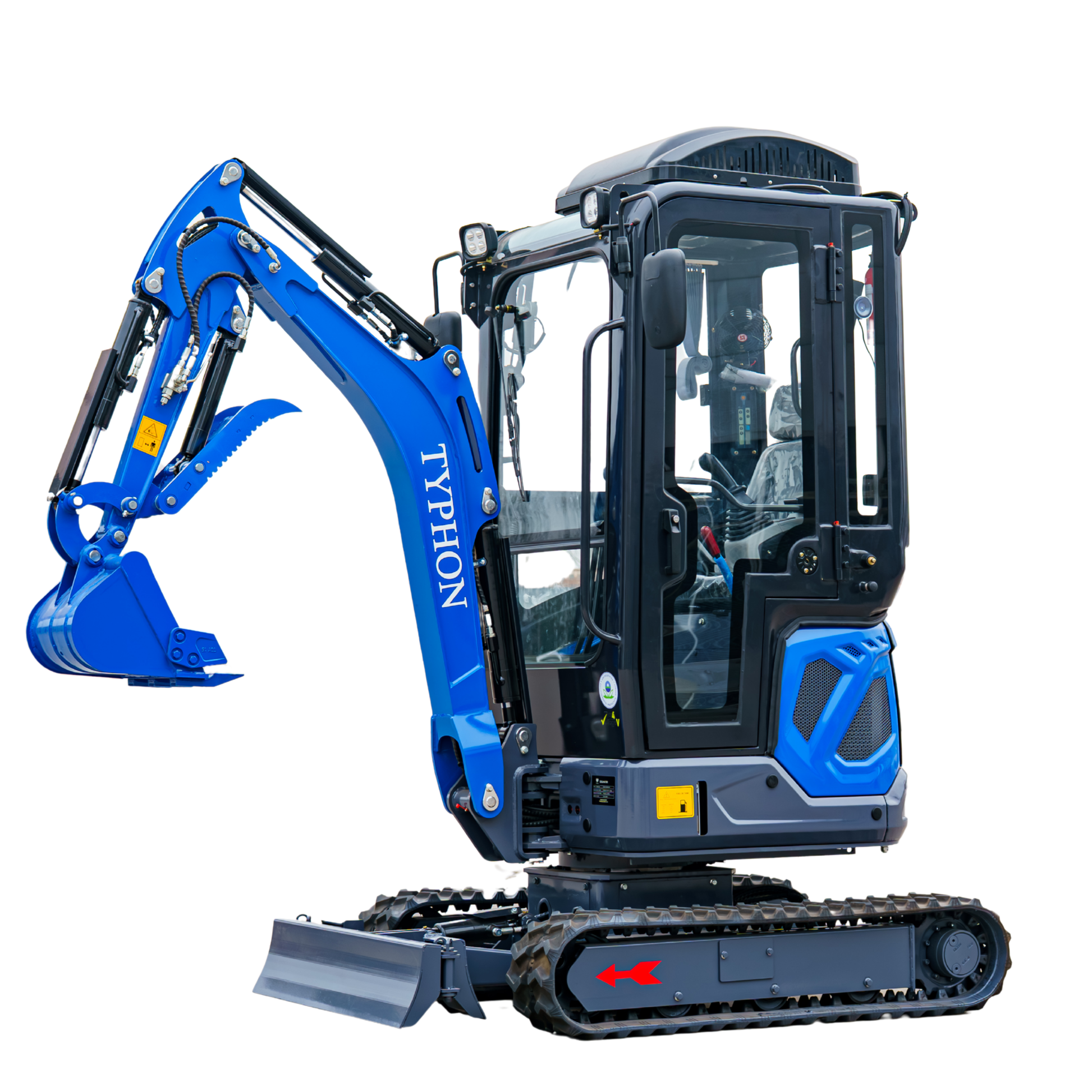 TYPHON TERROR XIX Prestige, 20.4 HP Kubota D902 4200lbs Mini Excavator with Boom Swing, Retractable Tracks, and AC/Heater Cabin - New Excavator For Sale