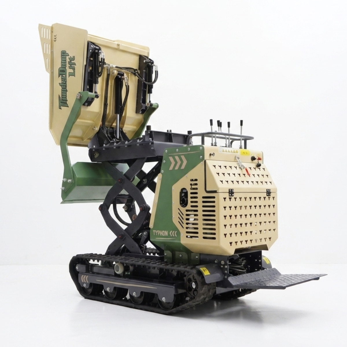 TYPHON ThunderDump Lift KONSTRUCTZ Series Compact Tracked Dumper Honda GX390, 2,205 lb Capacity
