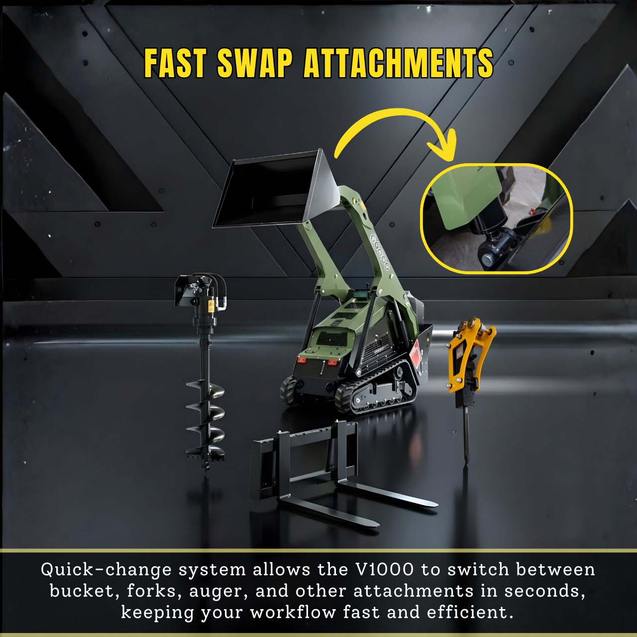 TYPHON Stomp V1000 Skid steer Loader24HP Kubota D1105 water-cooled Diesel Pilot control LED