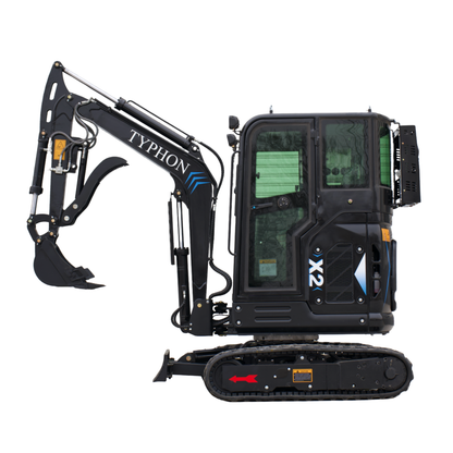 TYPHON TERROR X2 Max 2.7-Ton Mini Excavator Yanmar 3TNV88F Diesel Engine, Retractable Track, Pilot Controls, AC/Heater Cabin - New Excavator For Sale