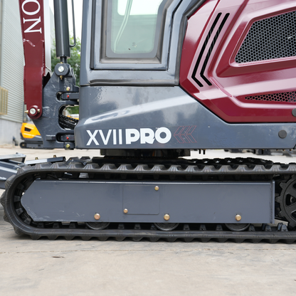 TYPHON TERROR XVII PRO Prestige Mini Excavator  Kubota D902 Diesel Engine  Retractable Rubber Tracks  Swing Boom  Hydraulic Thumb  AC & Heater