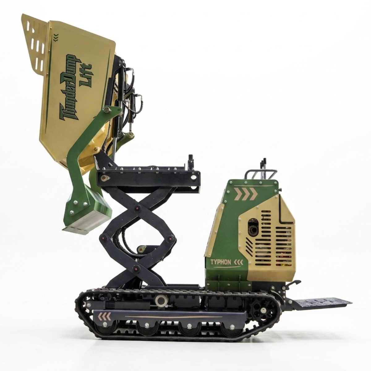 TYPHON ThunderDump Lift KONSTRUCTZ Series Compact Tracked Dumper Honda GX390, 2,205 lb Capacity
