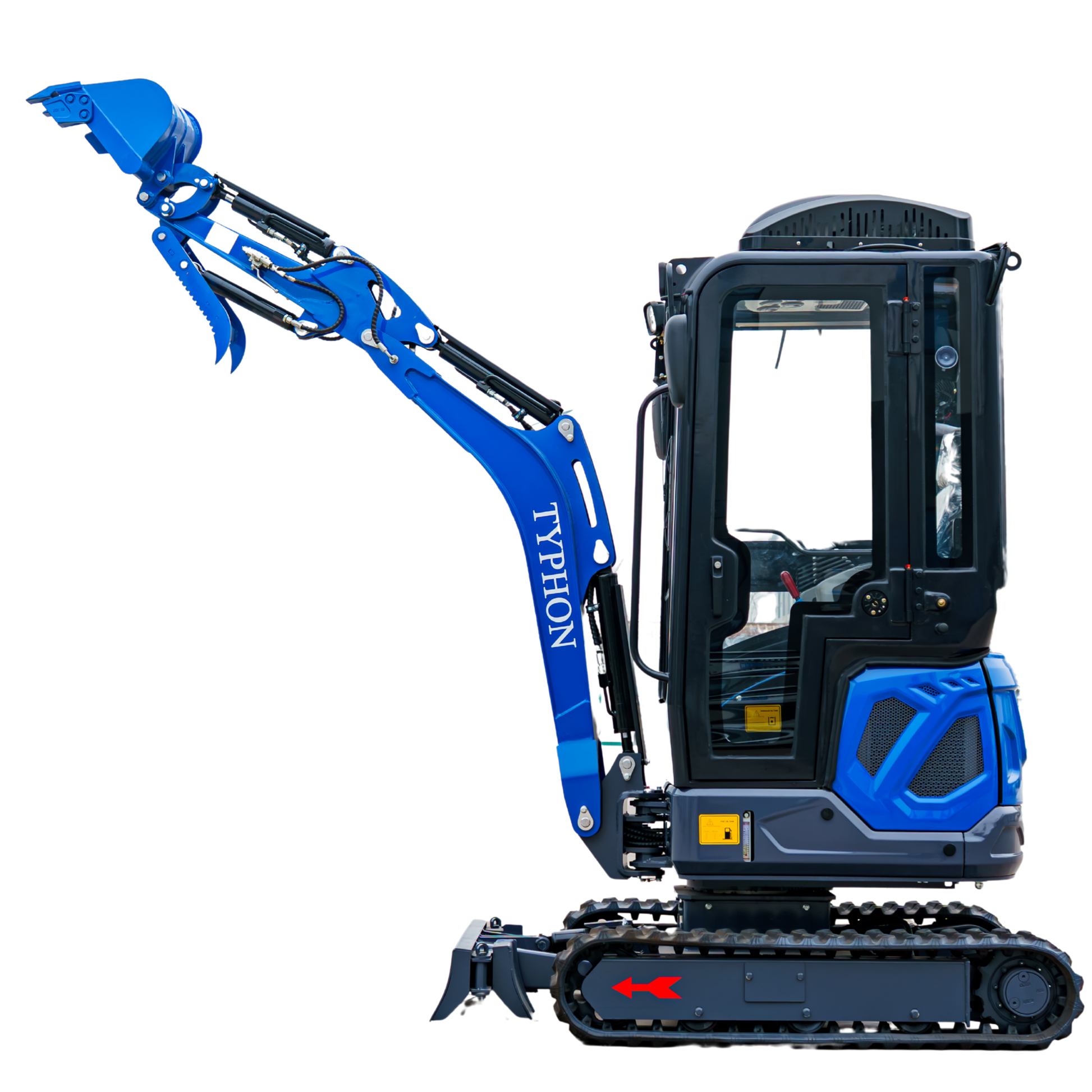 TYPHON TERROR XIX Prestige, 20.4 HP Kubota D902 4200lbs Mini Excavator with Boom Swing, Retractable Tracks, and AC/Heater Cabin - New Excavator For Sale
