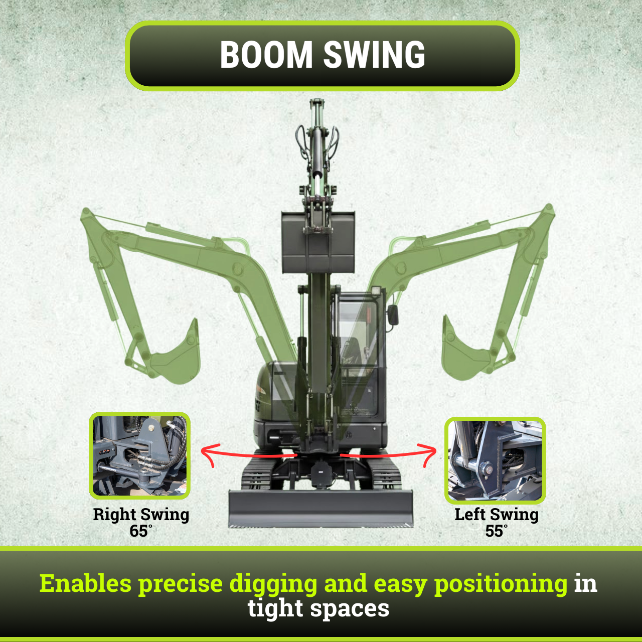 TYPHON KUVOU 4.0 mini excavator Kubota D1703 Diesel engine with 4Ton Operating Weight AC/ Heater