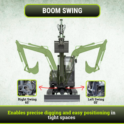 TYPHON KUVOU 4.0 mini excavator Kubota D1703 Diesel engine with 4Ton Operating Weight AC/ Heater