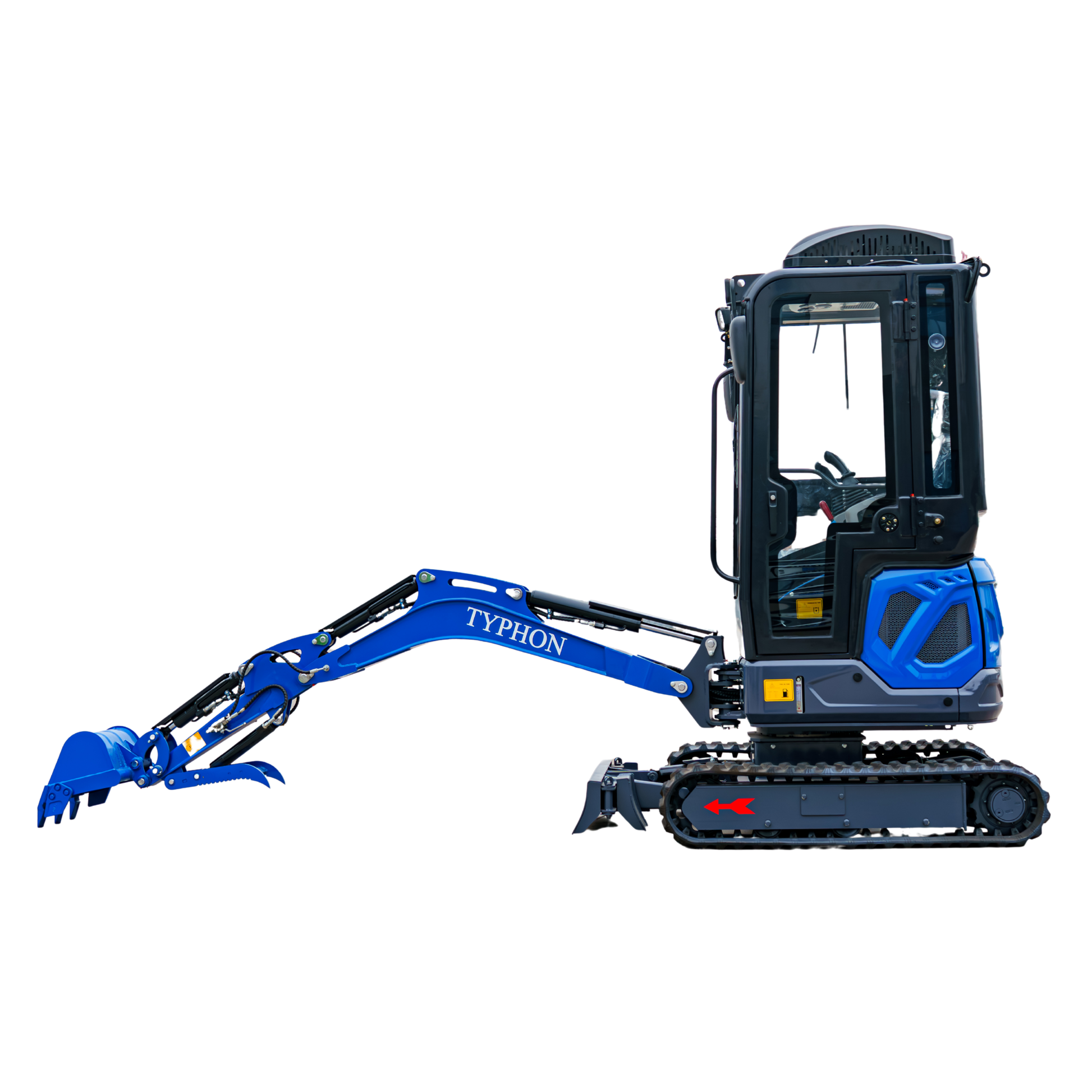TYPHON TERROR XIX Prestige, 20.4 HP Kubota D902 4200lbs Mini Excavator with Boom Swing, Retractable Tracks, and AC/Heater Cabin - New Excavator For Sale