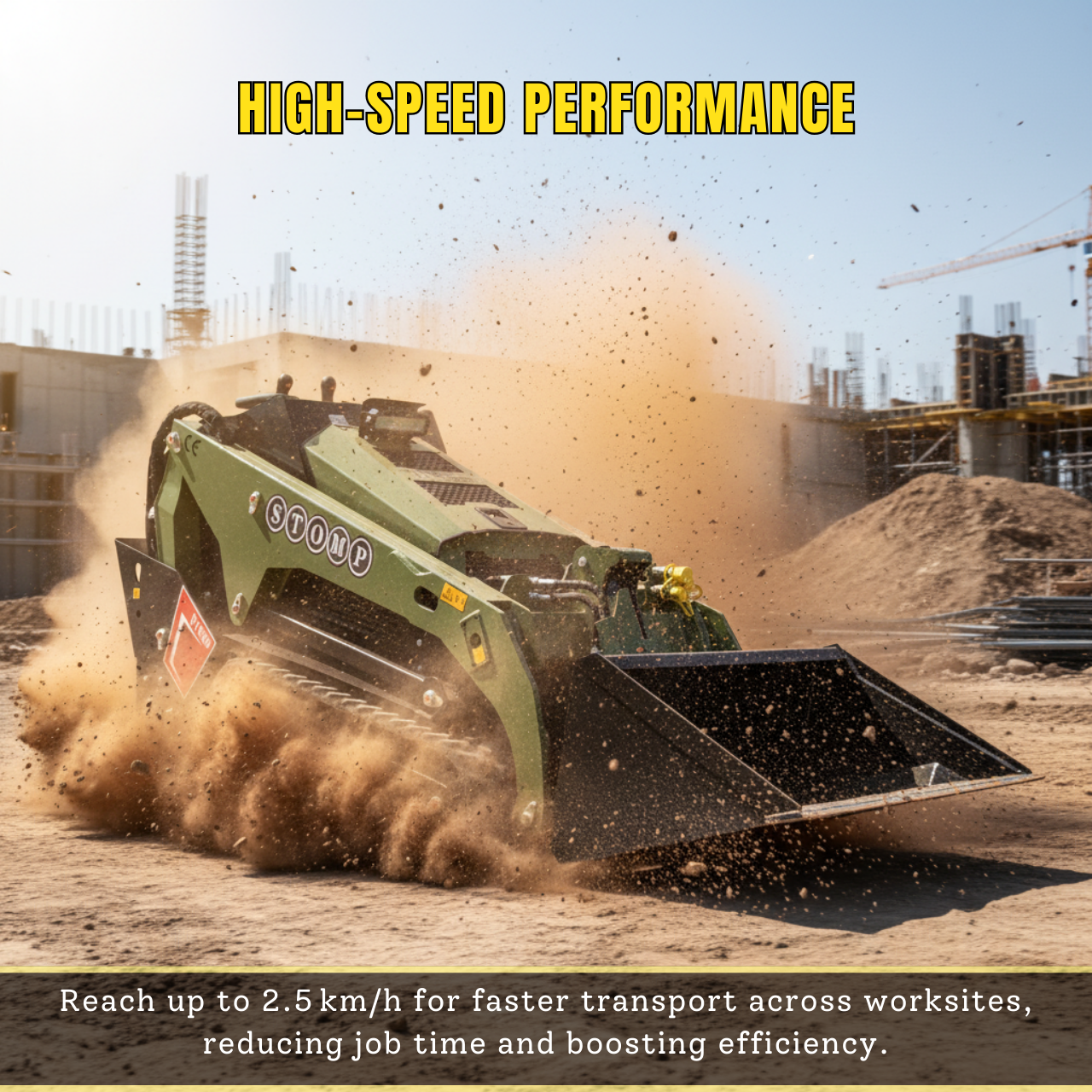 TYPHON Stomp V1000 Skid steer Loader24HP Kubota D1105 water-cooled Diesel Pilot control LED