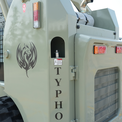 TYPHON STOMP 65 Mini Skid Steer Loader PROPACT Series 74 HP Cummins Diesel, Dual Hydraulics, A/C & Heater Cab