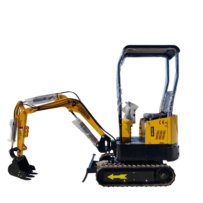 TYPHON TERROR X STORM Mini Excavator – 1 Ton Trench Digger with Canopy, 380mm Wide Bucket