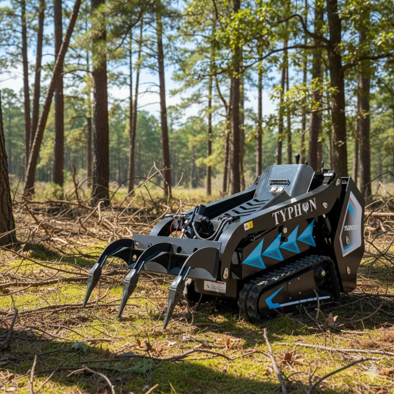 3-Tooth Mini Skid Steer Ripper Attachment – Fits TYPHON STOMP X1300 & STOMP 509 - New Excavator For Sale