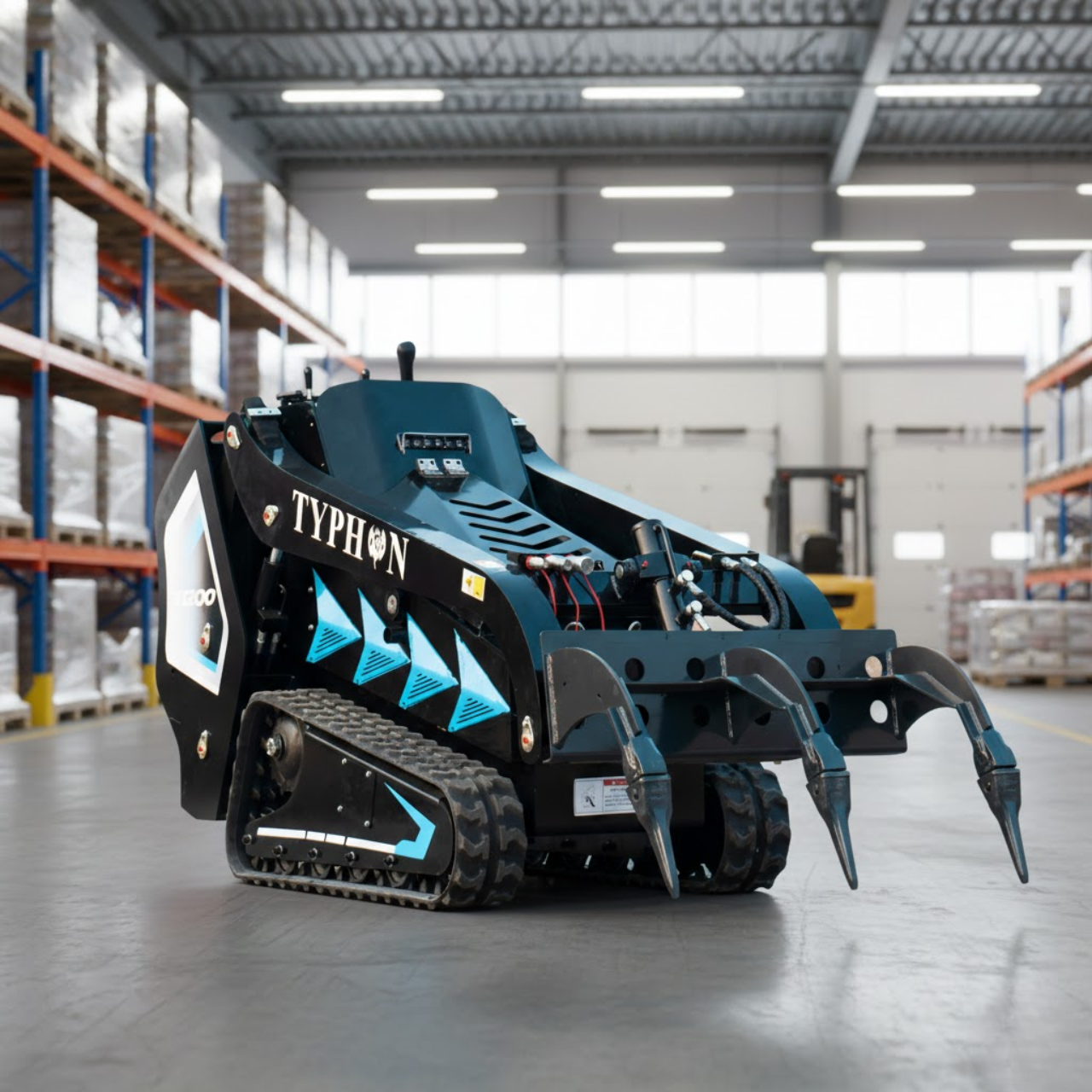 3-Tooth Mini Skid Steer Ripper Attachment – Fits TYPHON STOMP X1300 & STOMP 509 - New Excavator For Sale