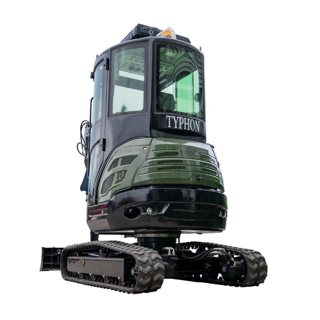 TYPHON TERROR XXV Prestige Mini Excavator 2.7Ton, Kubota D1105 25.1 HP, Comfortable Cabin with AC & Heater, Retractable Track, Boom Swing