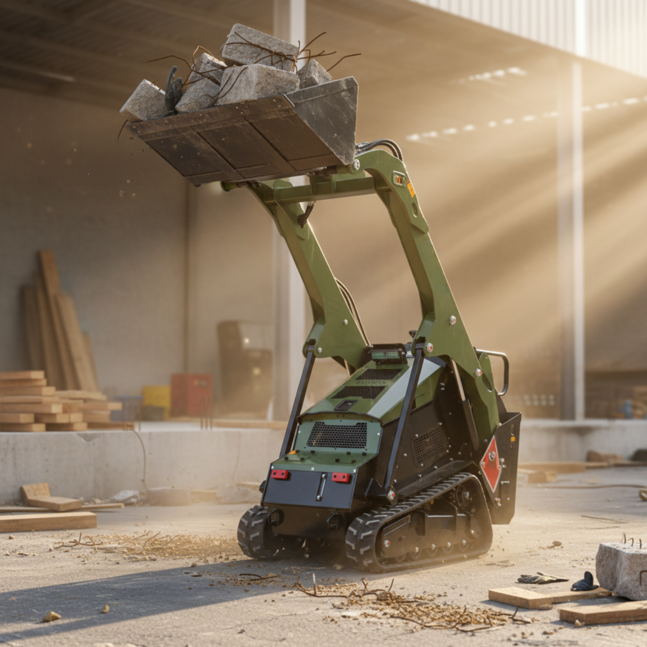 TYPHON Stomp V1000 Skid steer Loader24HP Kubota D1105 water-cooled Diesel Pilot control LED