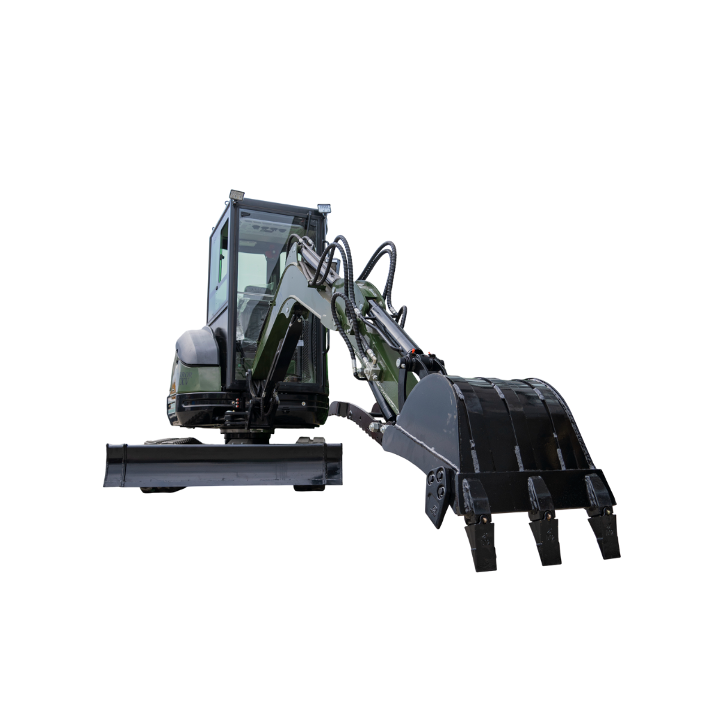 TYPHON TERROR XXV Prestige Mini Excavator 2.7Ton, Kubota D1105 25.1 HP, Comfortable Cabin with AC & Heater, Retractable Track, Boom Swing