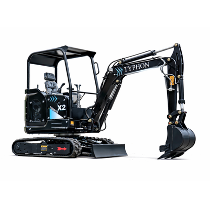 TYPHON TERROR X2 MAX 2.5Ton Mini Excavator&nbsp; Yanmar Engine, Hydraulic Oil-Cooled, Boom Swing, Retractable Tracks - New Excavator For Sale