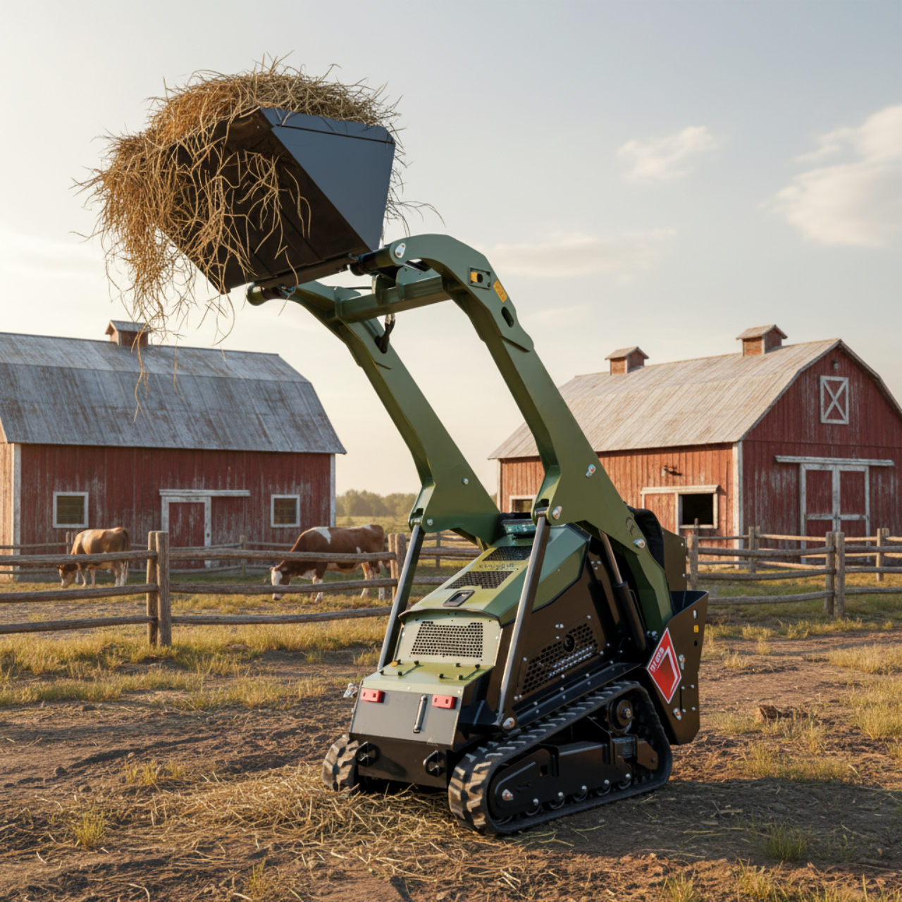 TYPHON Stomp V1000 Skid steer Loader24HP Kubota D1105 water-cooled Diesel Pilot control LED