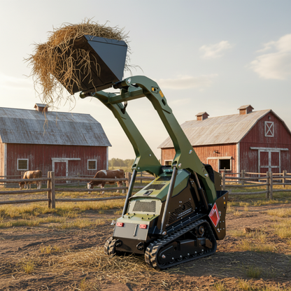 TYPHON Stomp V1000 Skid steer Loader24HP Kubota D1105 water-cooled Diesel Pilot control LED