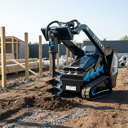 Hydraulic Earth Auger Attachment 200mm for Mini Skid Steer – TYPHON STOMP X1300 & STOMP 509 - New Excavator For Sale