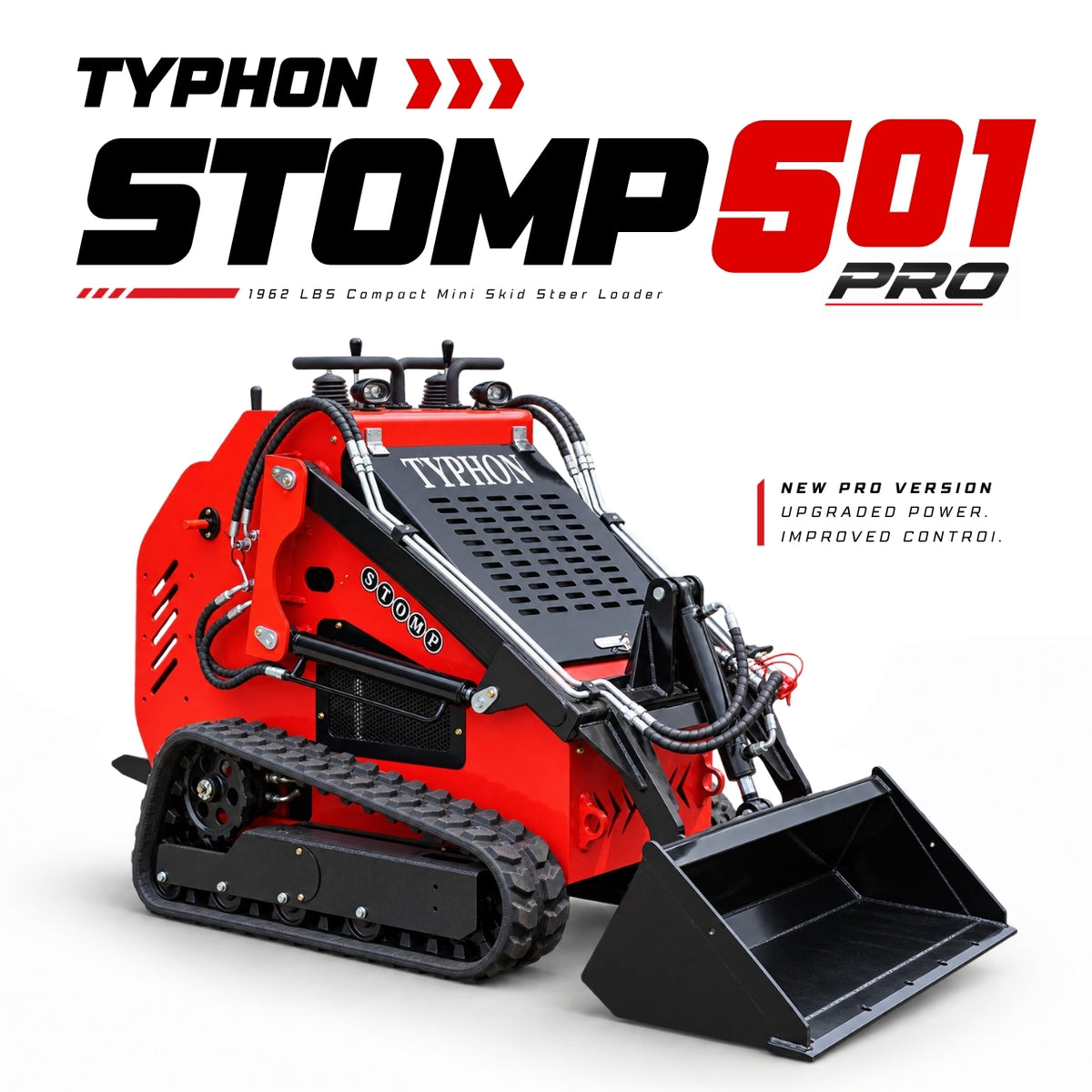 TYPHON STOMP 501 PRO Mini Track Loader  23 HP V-Twin, Hydraulics, EPA Certified