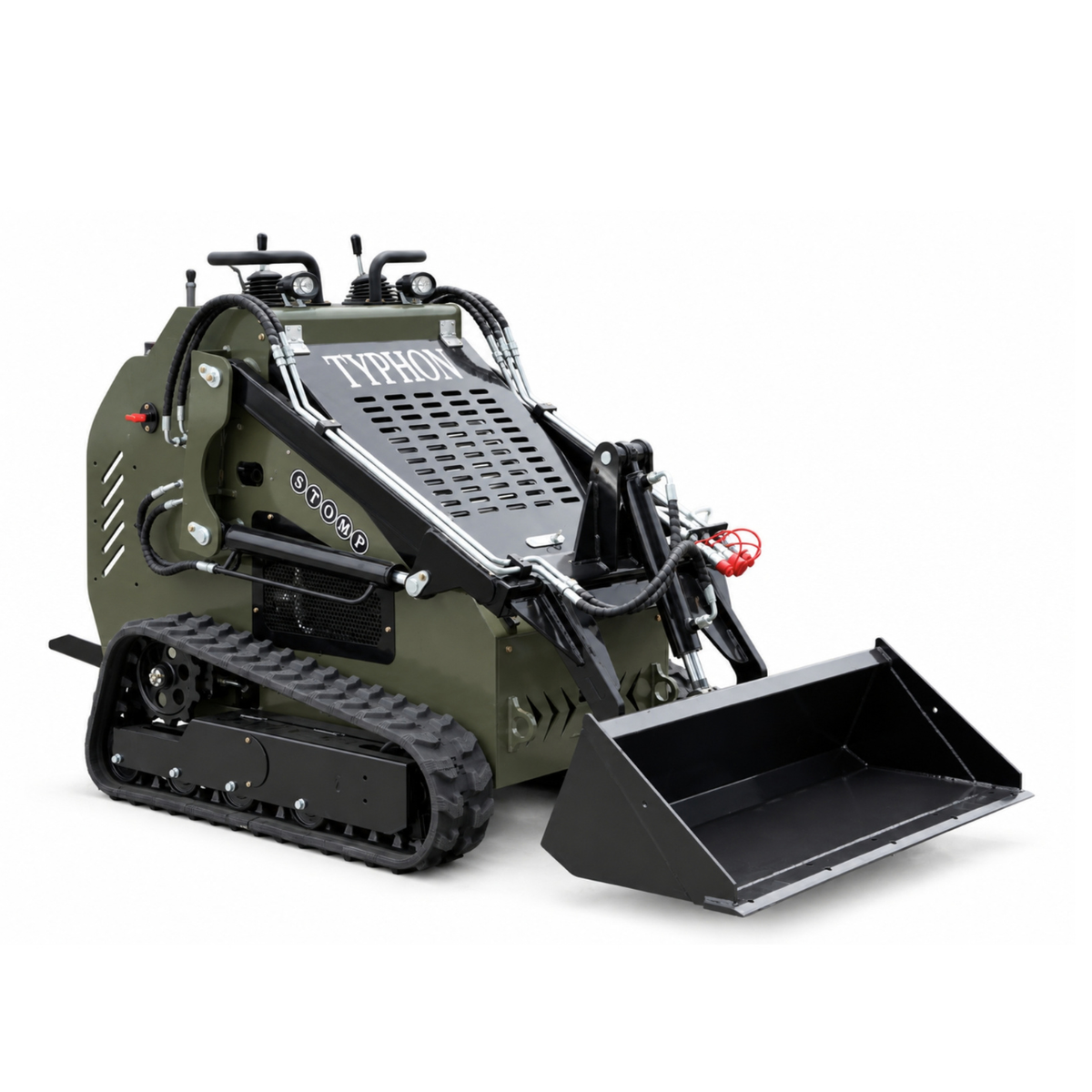 TYPHON STOMP 501 PRO Mini Skid Steer Loader – 23 HP V-Twin, Triangle Rubber Tracks (EPA Certified)