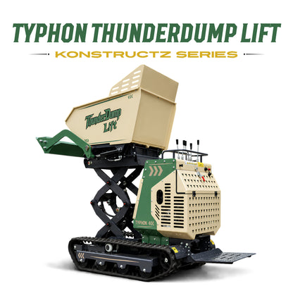 TYPHON ThunderDump Lift KONSTRUCTZ Series Compact Tracked Dumper Honda GX390, 2,205 lb Capacity