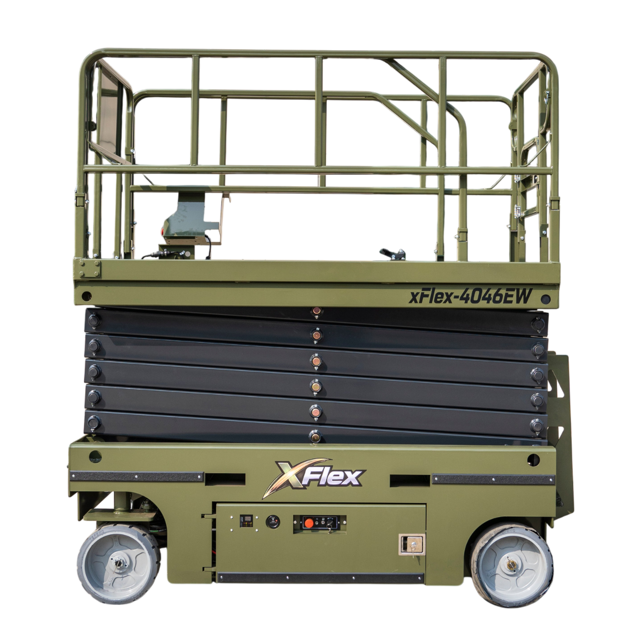 TYPHON xFlex-4046EW 2.6 Ton Electric Wheel Scissor Lift&nbsp; 40 ft Max Platform Height&nbsp; 35.4" Platform Extension