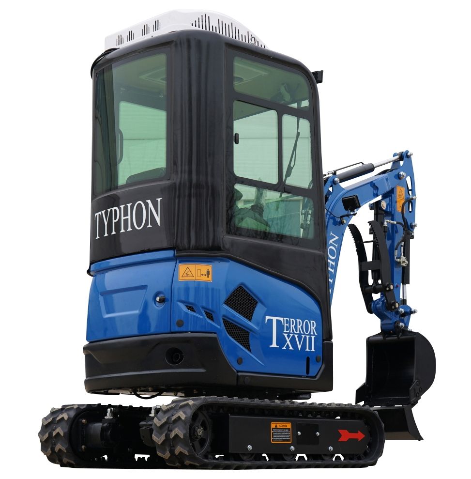 Back window of Typhon Terror XVII - New Excavator For Sale