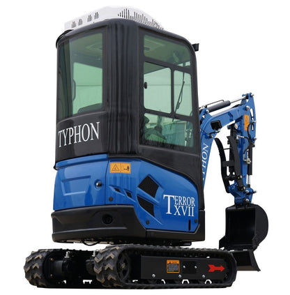 Back window of Typhon Terror XVII - New Excavator For Sale