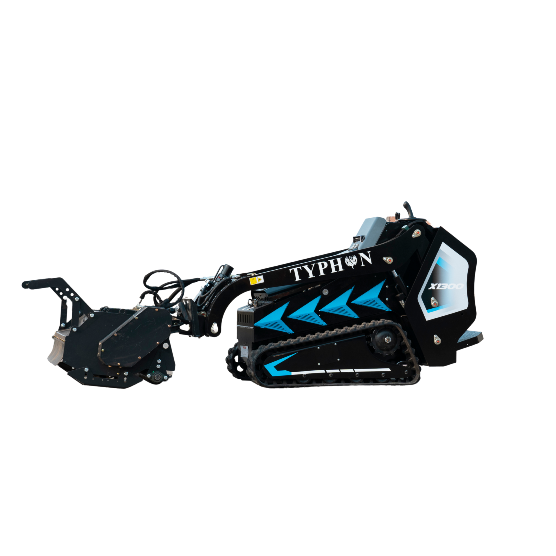 Heavy-Duty Forestry Mulcher Attachment for Mini Skid Steer TYPHON STOMP X1300 & 509 - New Excavator For Sale