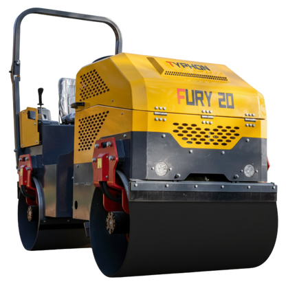 Fury 20 Mini Road Roller Hydraulic Two Wheel Drive, Front Wheel Vibration System, 23 hp B&S Engine USA
