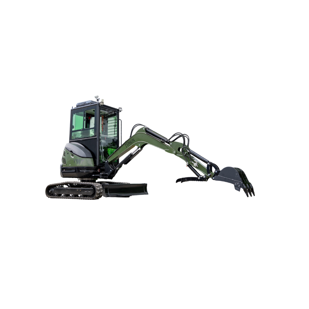 TYPHON TERROR XXV Prestige Mini Excavator 2.7Ton, Kubota D1105 25.1 HP, Comfortable Cabin with AC & Heater, Retractable Track, Boom Swing