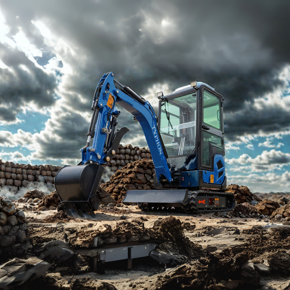 2025 4000 lb TYPHON TERROR XVII Cabin Mini Excavator