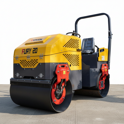 Fury 20 Mini Road Roller Hydraulic Two Wheel Drive, Front Wheel Vibration System, 23 hp B&S Engine USA