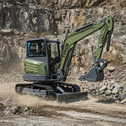 TYPHON KUVOU 4.0 mini excavator Kubota D1703 Diesel engine with 4Ton Operating Weight AC/ Heater
