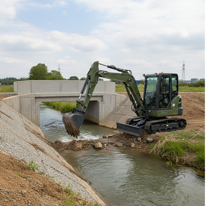 TYPHON KUVOU 4.0 mini excavator Kubota D1703 Diesel engine with 4Ton Operating Weight AC/ Heater