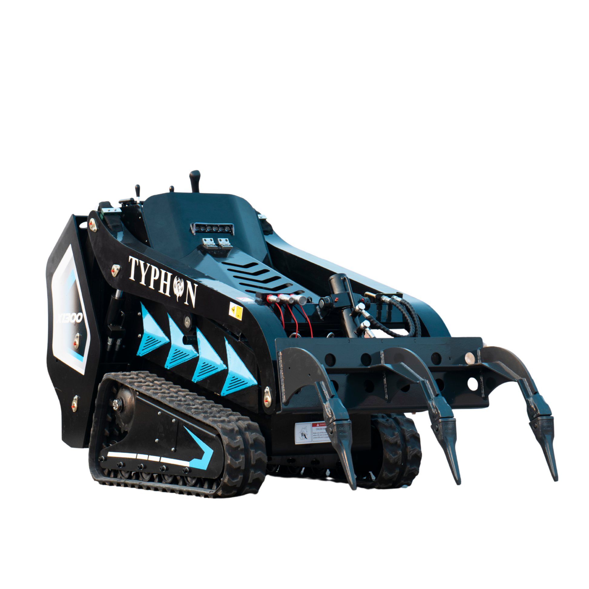 3-Tooth Mini Skid Steer Ripper Attachment – Fits TYPHON STOMP X1300 & STOMP 509 - New Excavator For Sale