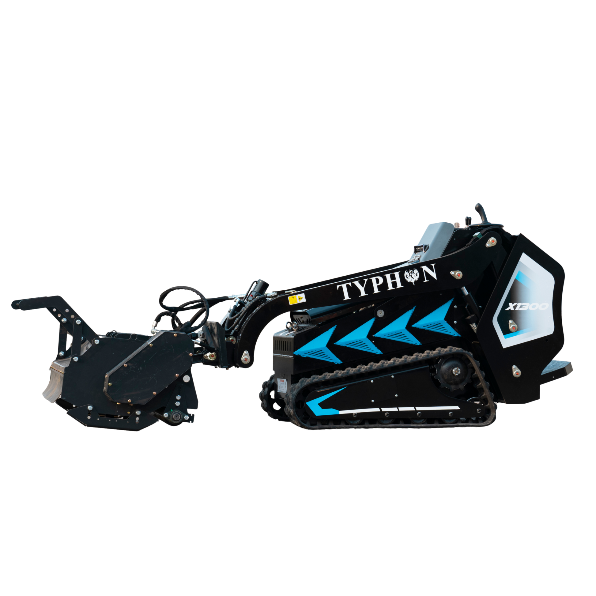 Heavy-Duty Forestry Mulcher Attachment for Mini Skid Steer TYPHON STOMP X1300 & 509 - New Excavator For Sale