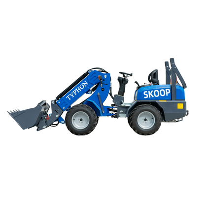 TYPHON SKOOP Wheel Loader with Kubota D1105 diesel engine 25 hp 1 ton Load USA