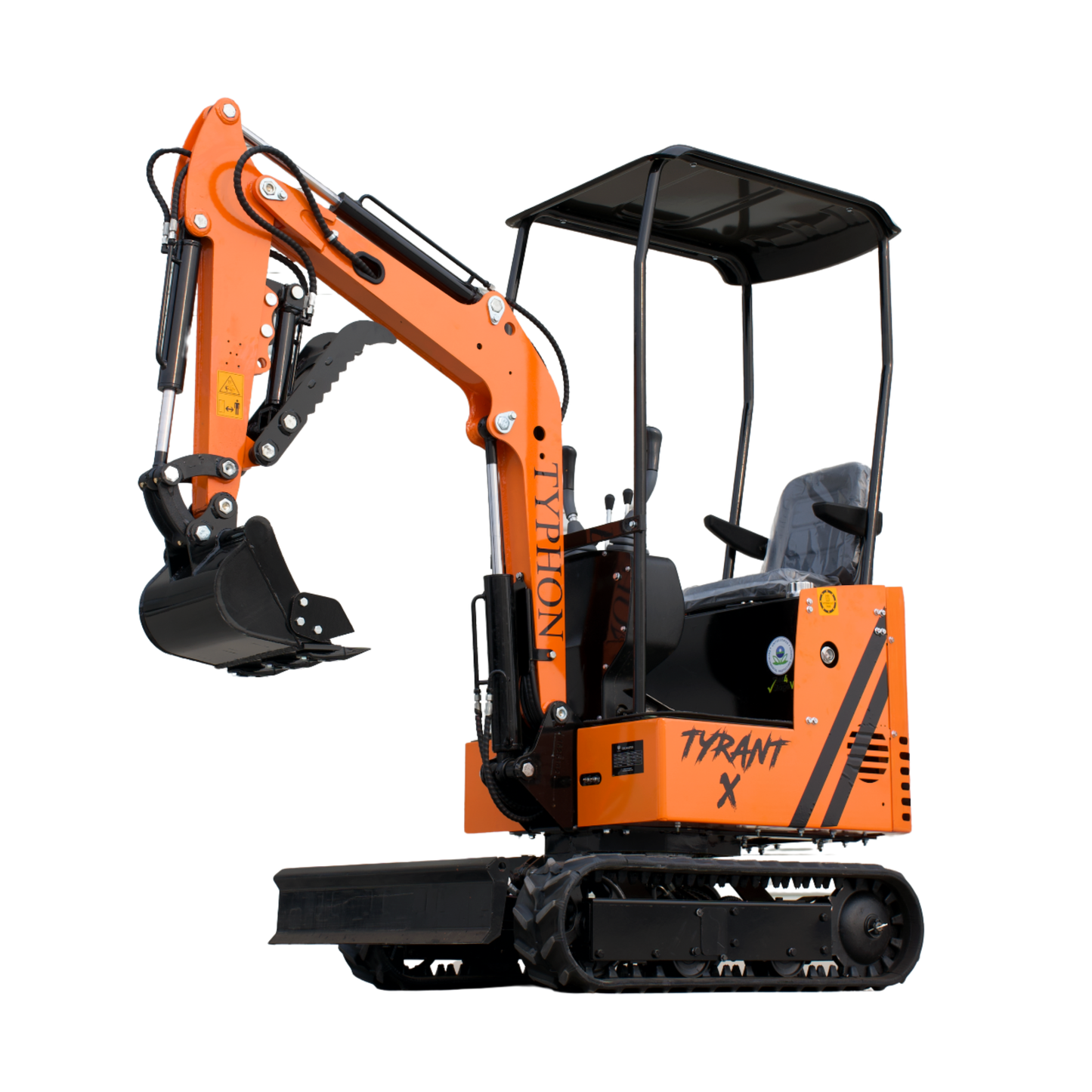 TYPHON TYRANT X 1-Ton Mini Excavator 13.5HP Briggs & Stratton Engine, Hydraulic Thumb Clip, Dozer Blade, 360° Body Swing - New Excavator For Sale