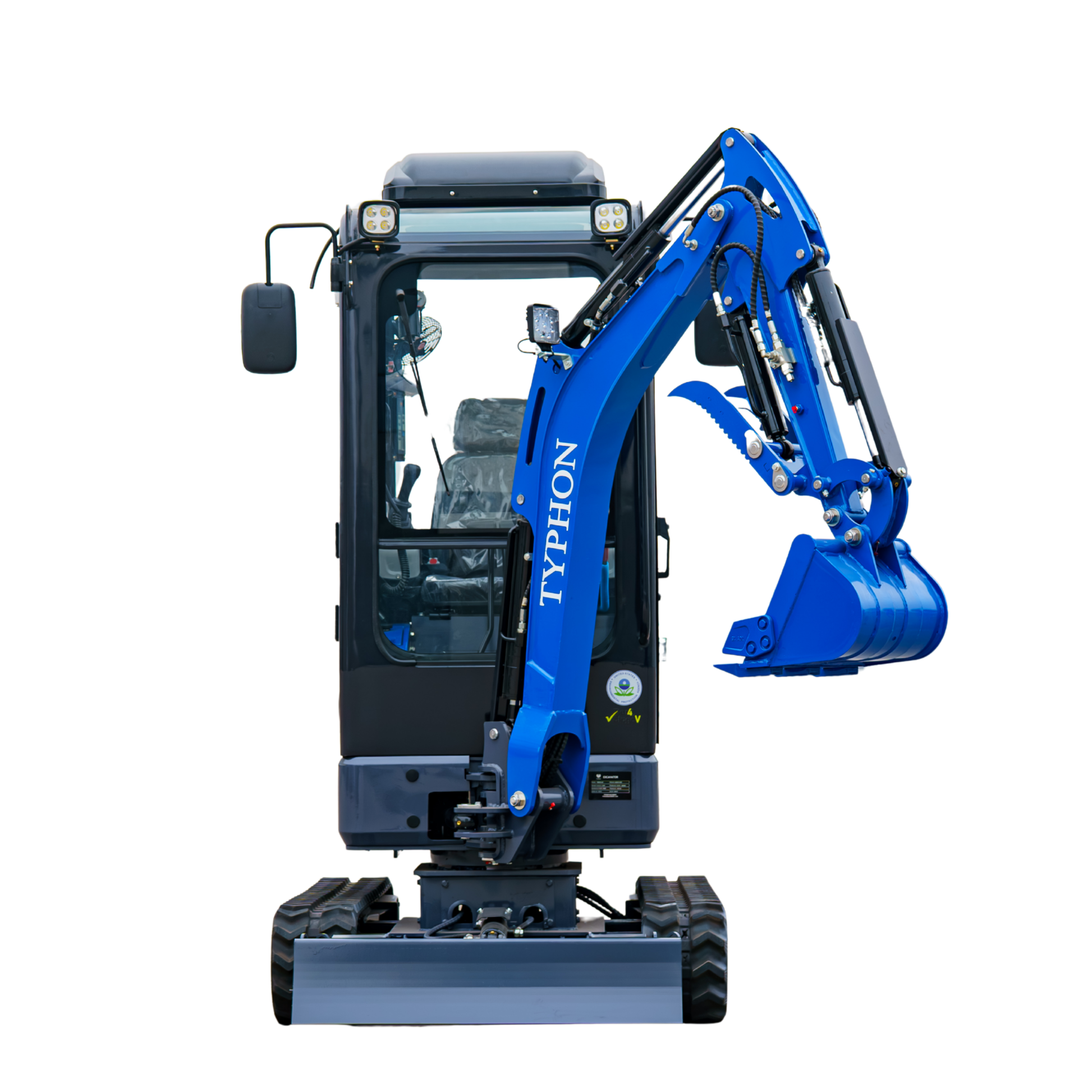 TYPHON TERROR XIX Prestige, 20.4 HP Kubota D902 4200lbs Mini Excavator with Boom Swing, Retractable Tracks, and AC/Heater Cabin - New Excavator For Sale