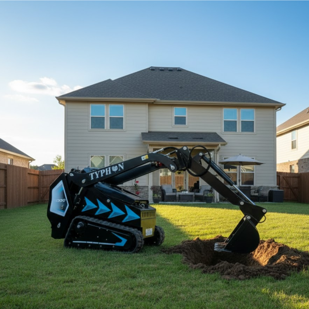 Hydraulic Backhoe Digger Attachment for Mini Skid Steer   TYPHON STOMP X1300 & 509 - New Excavator For Sale