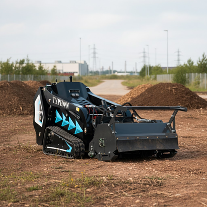 Heavy-Duty Forestry Mulcher Attachment for Mini Skid Steer TYPHON STOMP X1300 & 509 - New Excavator For Sale