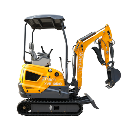 TYPHON TERROR XVII Pro Mini Excavator 14 kN Digging Force Dual Auxiliary Circuits EPA-Certified Kubota D902 Engine