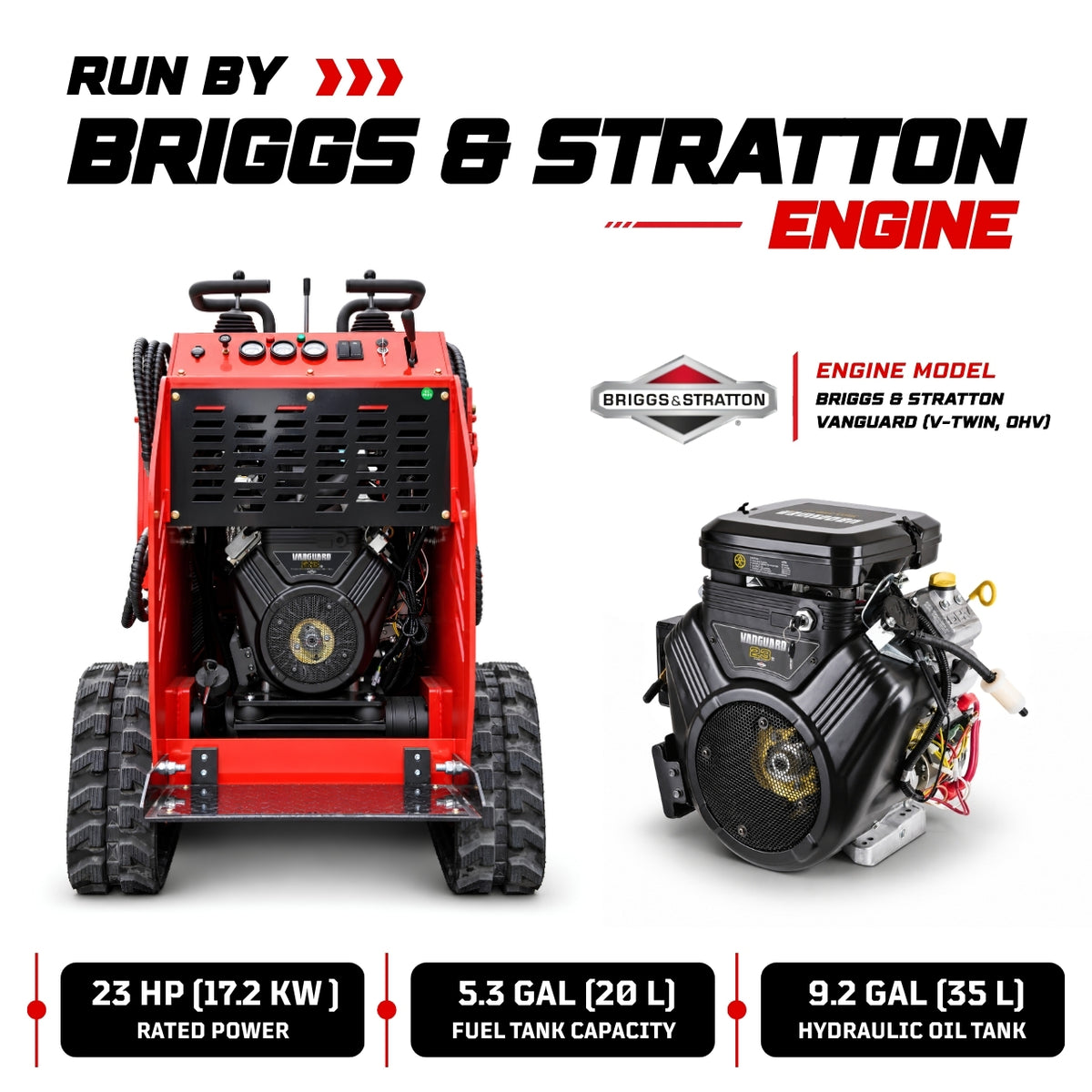 TYPHON STOMP 501 PRO Mini Track Loader  23 HP V-Twin, Hydraulics, EPA Certified