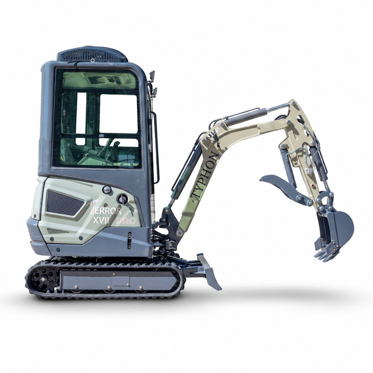 TYPHON TERROR XVII PRO Prestige Mini Excavator 20.4HP Kubota D902  Enclosed Cab