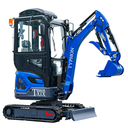TYPHON TERROR XIX Prestige, 20.4 HP Kubota D902 4200lbs Mini Excavator with Boom Swing, Retractable Tracks, and AC/Heater Cabin - New Excavator For Sale