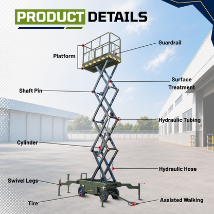 TYPHON xFlex-2037W Walk-Behind Scissor Lift  20 ft, load capacity 1102 lb, 110V Electric