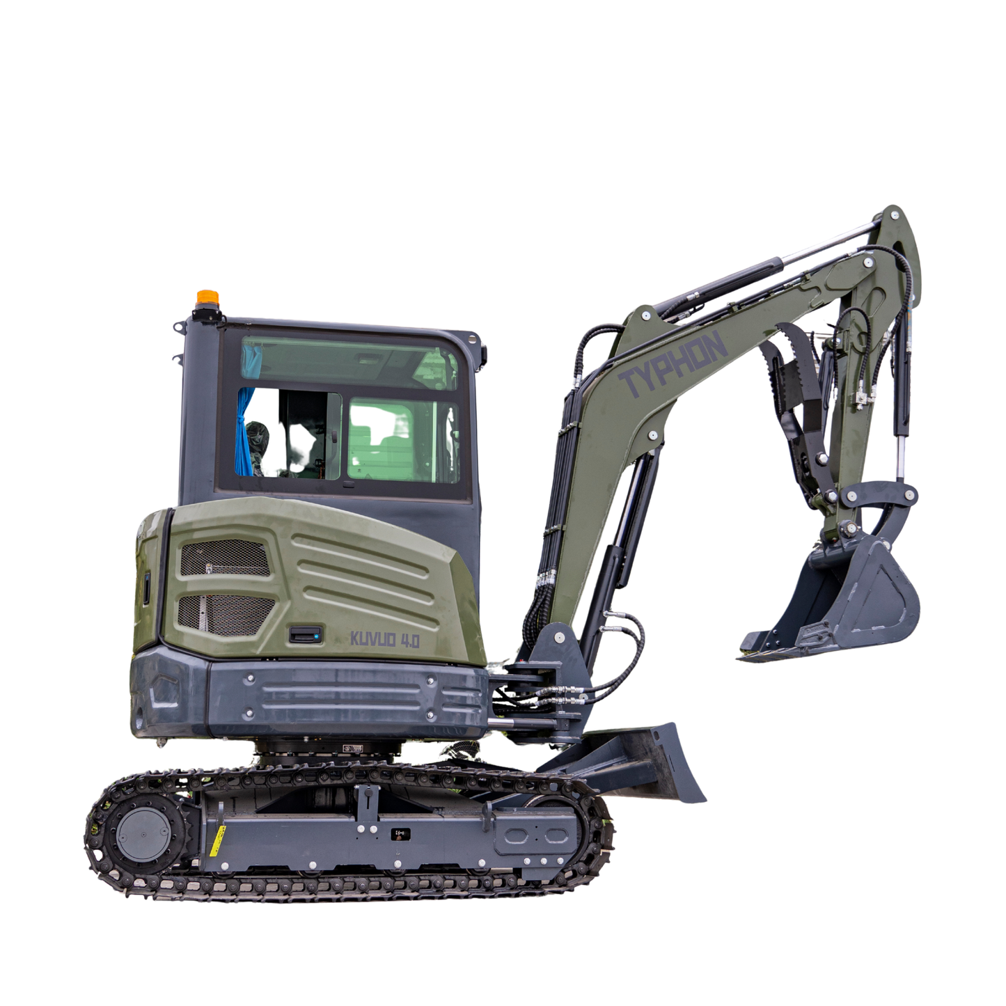 TYPHON KUVOU 4.0 mini excavator Kubota D1703 Diesel engine with 4Ton Operating Weight AC/ Heater - New Excavator For Sale