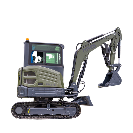 TYPHON KUVOU 4.0 mini excavator Kubota D1703 Diesel engine with 4Ton Operating Weight AC/ Heater - New Excavator For Sale
